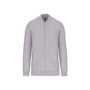 Kariban cipz�ros f�rfi pul�ver, Oxford Grey