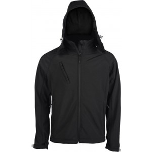 Kariban frfi kapucnis softshell dzseki, Black