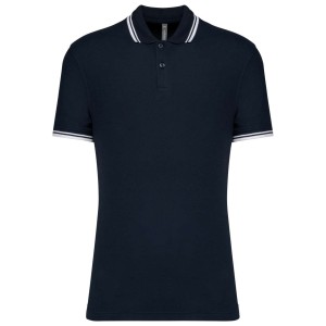 Kariban frfi rvidujj gallros pl, Navy/White