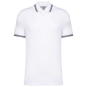 Kariban frfi rvidujj gallros pl, White/Navy