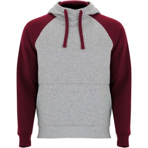 Roly Badet uniszex kapucnis pulver, Heather grey, Garnet