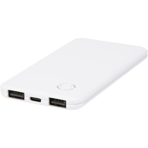 Slender 4000 mAh vkony dual powerbank, fehr