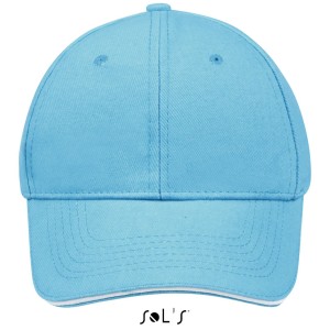 Sols Buffalo 6 paneles baseballsapka, Turquoise/White