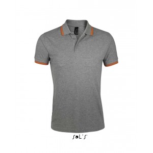 Sols Pasadena frfi pikpl, Grey Melange/Orange